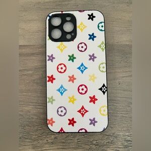 iPhone 13 Pro Max Phone Case - White with Multicolor Accents!